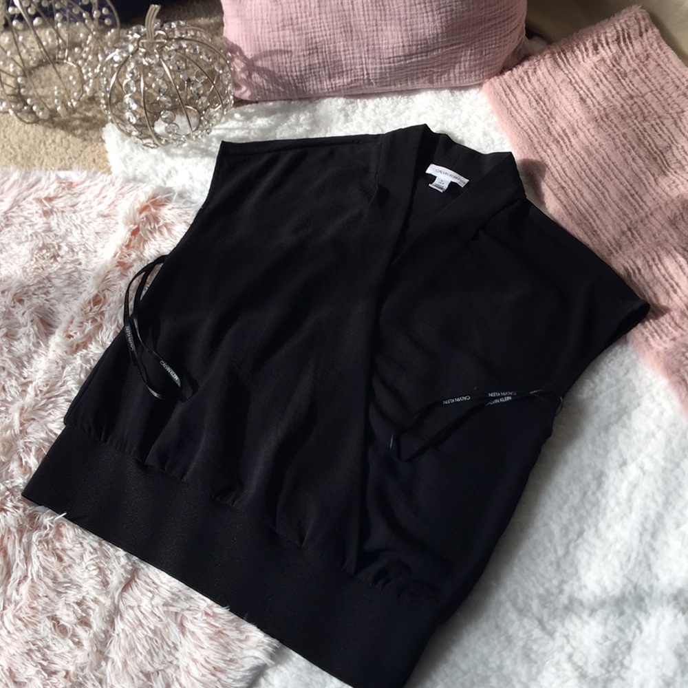 Women’s Calvin Klein Loose Deep V Office Blouse